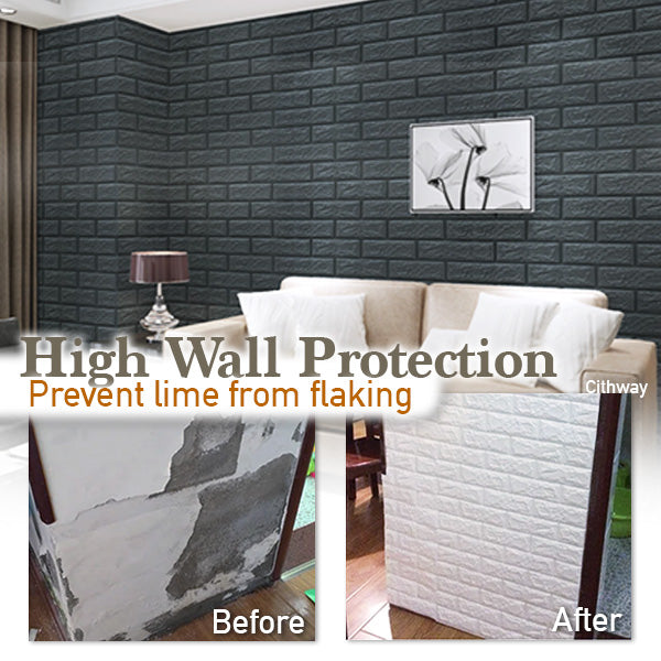 3D Brick Wallpaper Self-adhesive Wall Panel Decals (5 Pcs)