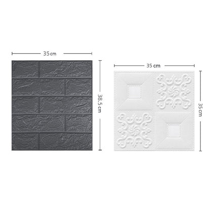 3D Brick Wallpaper Self-adhesive Wall Panel Decals (5 Pcs)