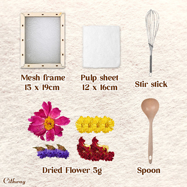 Cithway™ Pressed Flower DIY Papermaking Set